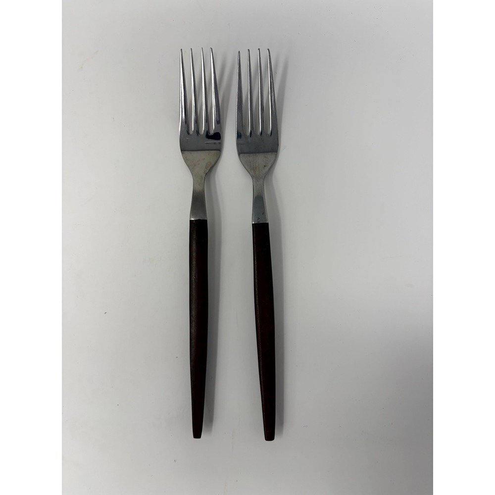 Ekco Eterna Canoe Muffin Forged Stainless Japan Dinner Forks Set of 2 MCM